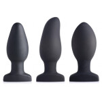 3pc Swell Inflatable and Vibrating Plug Set