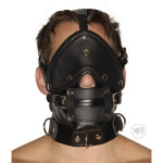Strict Leather Premium Muzzle with Blindfold and Gags